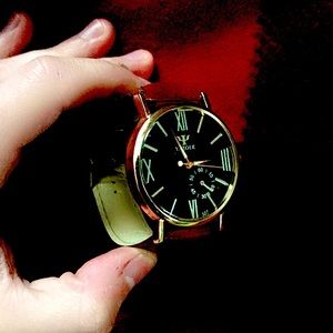 Yazole Men’s Fashion Watch OS Leather Stainless ST